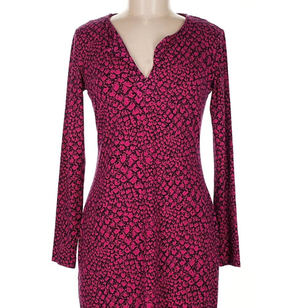 DVF Diane von Furstenberg Reina Dotted Snake tunic dress pink python size 6